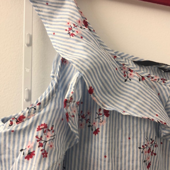 ASOS blue striped floral flowy top BRAND NEW - Picture 4 of 5